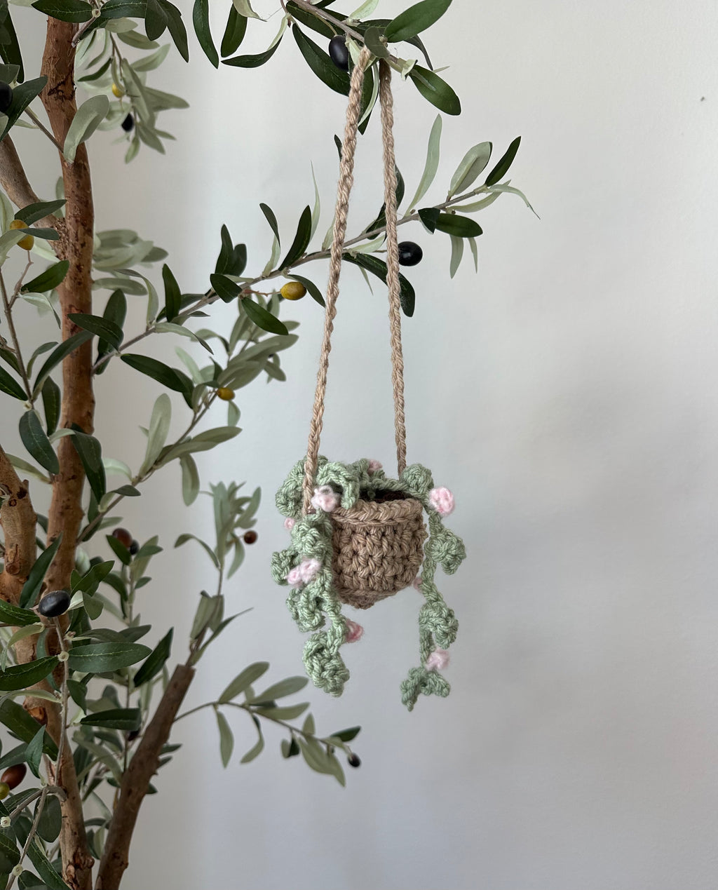 Mini Crochet Hanging Plant – Handmade Boho Décor