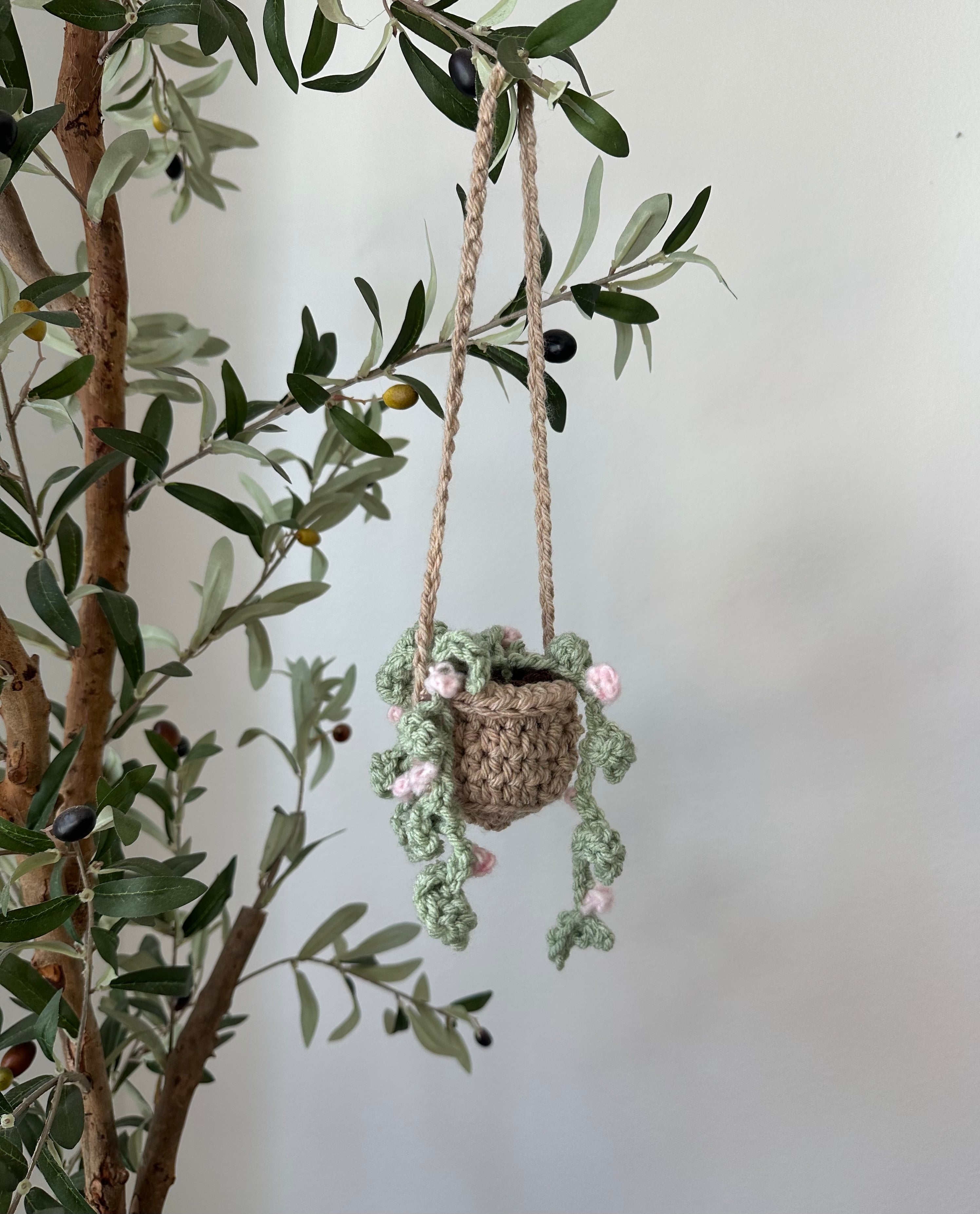 Mini Crochet Hanging Plant – Handmade Boho Décor